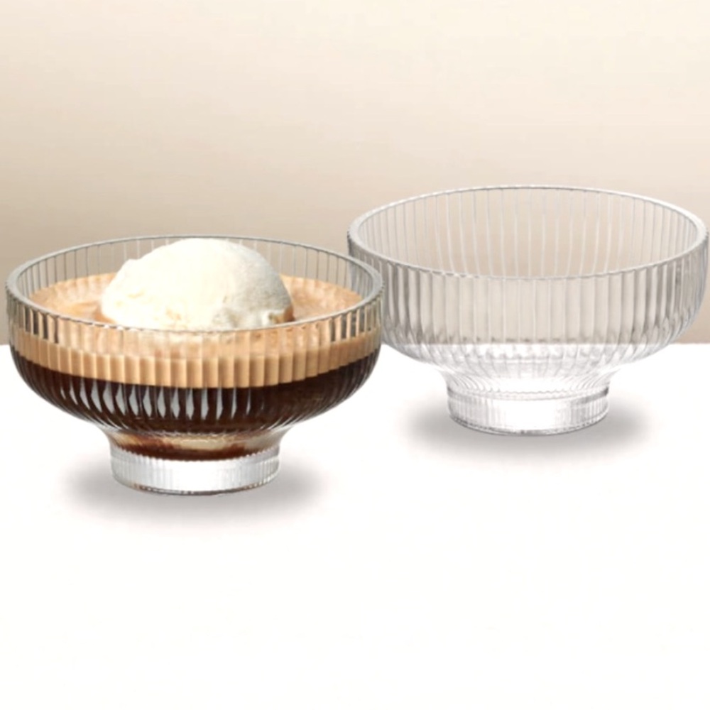 NIB Nespresso Barista Collection Set of 2 Affogato Glass Bowls in Original Box